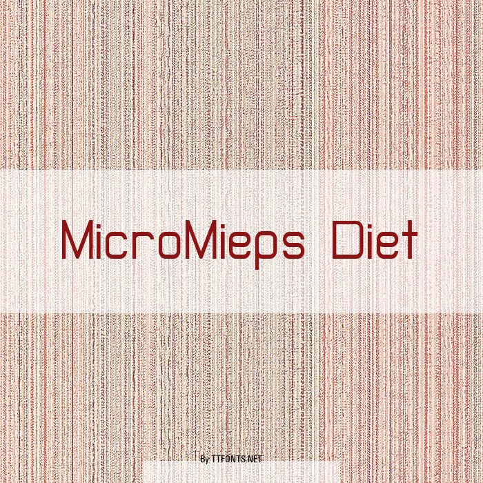 MicroMieps Diet example